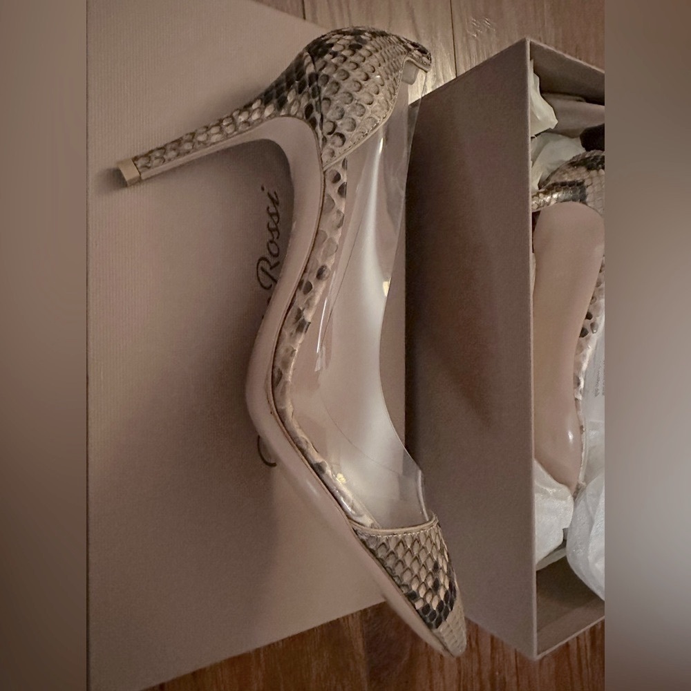 Gianvito Rossi Python Plexi Stilettos 39.5 - Picture 7 of 9